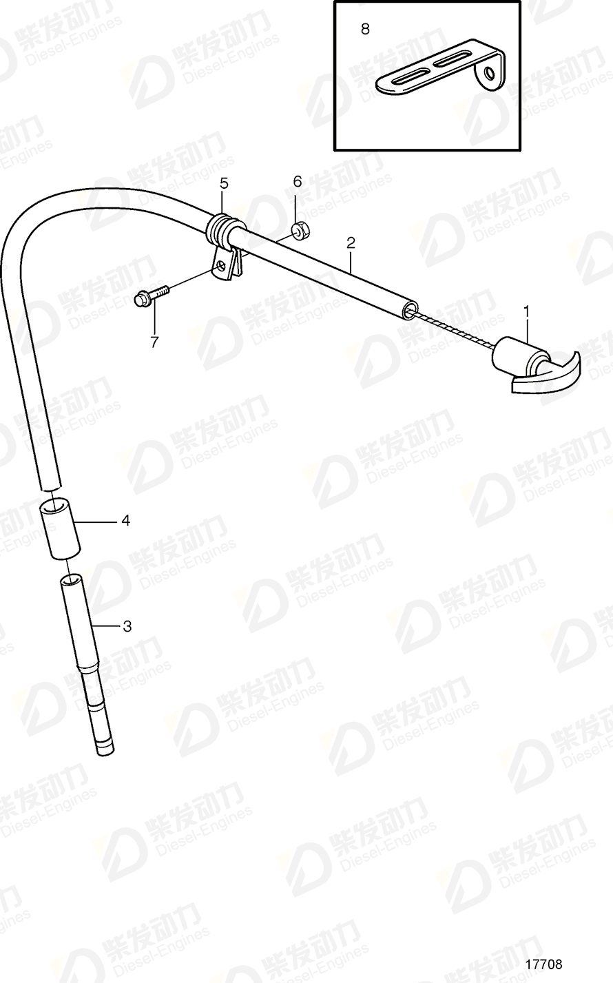 VOLVO Tube 3829942 Drawing